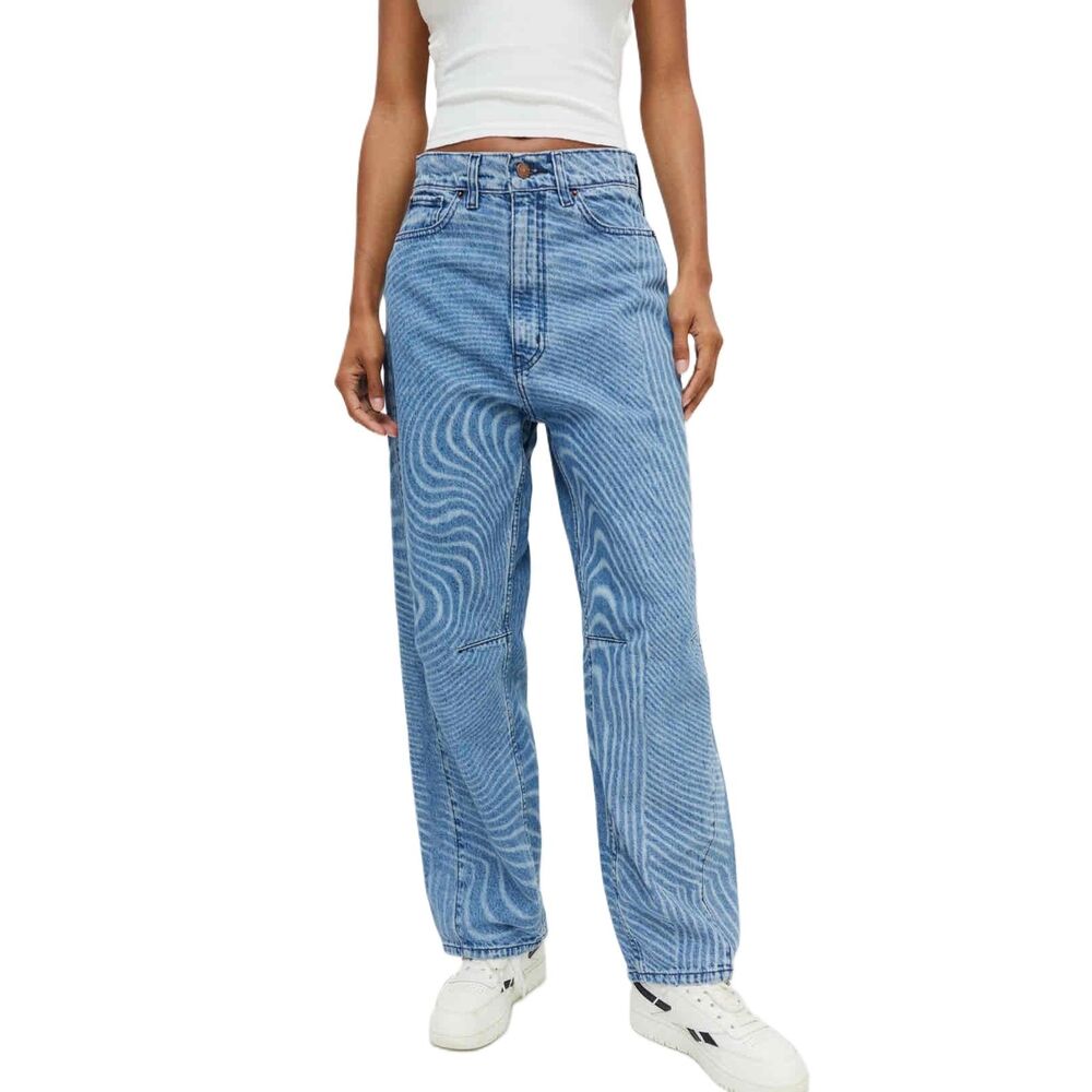 BDG -Urban Outfitters | Jeans High Rise Extreme Baggy | MedWash w/Swirls